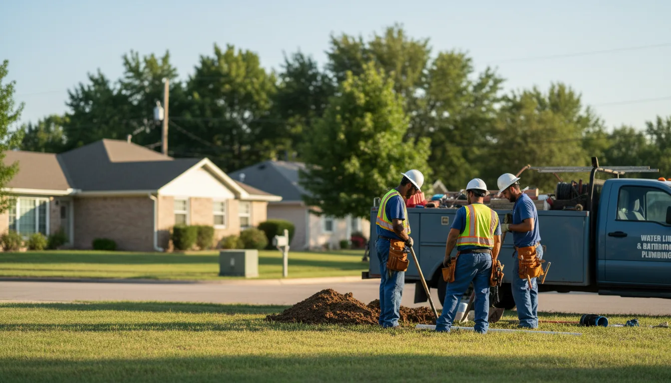 Residential water line and bathroom plumbing service in Hartford, AL